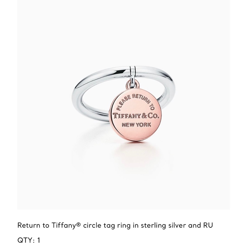 Authentic Tiffany & Co Ring - Size 7.5